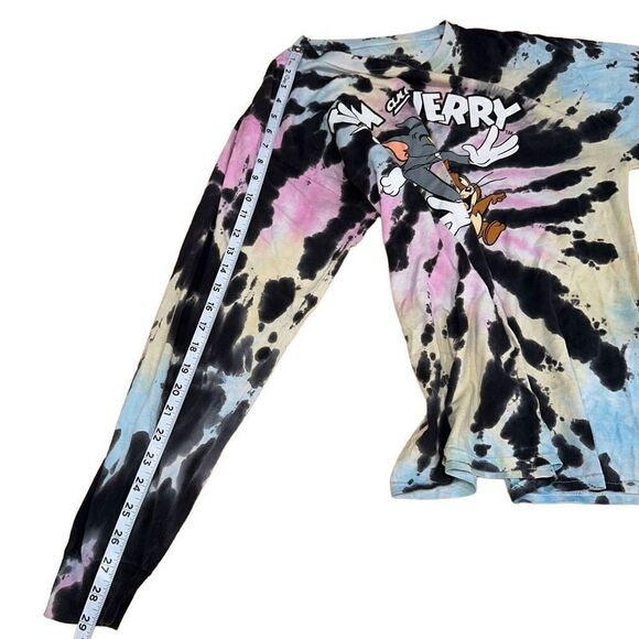 Tom & Jerry Mens Colorful Character Print Longsleeve Tshirt Casual Retro Hipster - Picture 9 of 9
